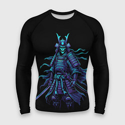 Мужской рашгард Неоновый призрак самурай