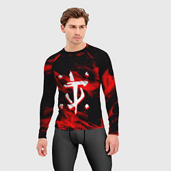 Рашгард мужской Doom красный огонь марса, цвет: 3D-принт — фото 2