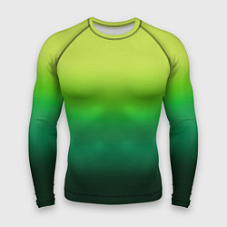 Мужской рашгард Градиент укропное зеленое омбре