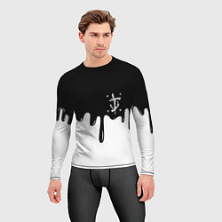 Рашгард мужской Doom logo жидкие краски, цвет: 3D-принт — фото 2