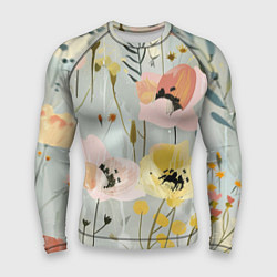 Мужской рашгард Цветы и цветочки