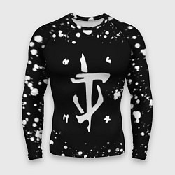 Мужской рашгард Doom брызги белых красок