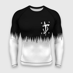 Мужской рашгард Doom краски черно белый