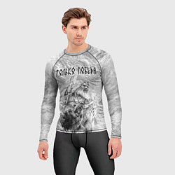 Рашгард мужской Древний воин с топором и медведь, цвет: 3D-принт — фото 2