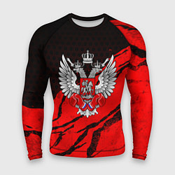 Рашгард мужской Федерация бокса России - красный, цвет: 3D-принт