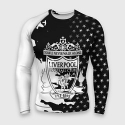 Рашгард мужской Liverpool текстура спорт, цвет: 3D-принт