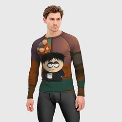 Рашгард мужской Эрик Картман гот с кофе, цвет: 3D-принт — фото 2