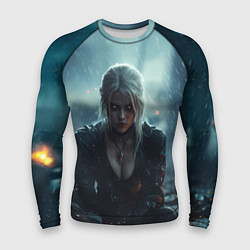Рашгард мужской Цири сидит под дождем, цвет: 3D-принт