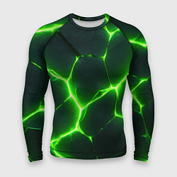 Рашгард мужской Кислотный зеленый разлом, цвет: 3D-принт