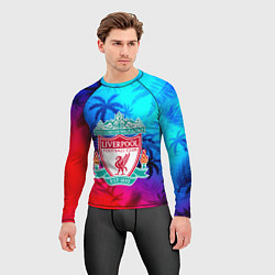 Рашгард мужской Liverpool неоновые тропики, цвет: 3D-принт — фото 2