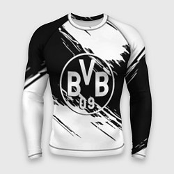 Мужской рашгард Borussia черно белые полосы