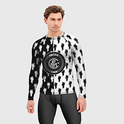 Рашгард мужской Inter паттерн люди спорт, цвет: 3D-принт — фото 2
