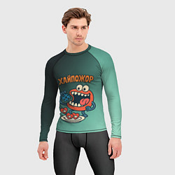 Рашгард мужской Хайпожор лайки и теги, цвет: 3D-принт — фото 2