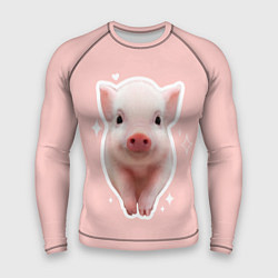 Мужской рашгард Поросенок с розовым пятачком