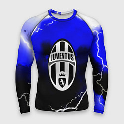 Рашгард мужской Ювентус шторм молнии текстура, цвет: 3D-принт