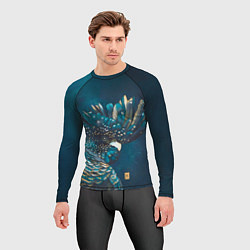 Рашгард мужской Акварельный попугай, цвет: 3D-принт — фото 2