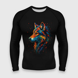 Рашгард мужской Волков бояться разноцветный арт, цвет: 3D-принт