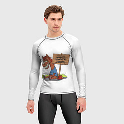 Рашгард мужской Конь уставший, цвет: 3D-принт — фото 2