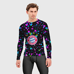 Рашгард мужской Бавария Мюнхен краски неон, цвет: 3D-принт — фото 2