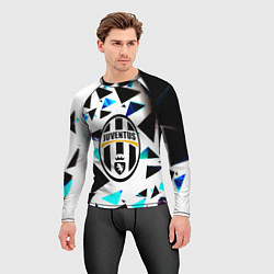 Рашгард мужской Ювентус треугольники текстура, цвет: 3D-принт — фото 2