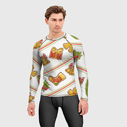 Рашгард мужской Рождественский дух, цвет: 3D-принт — фото 2