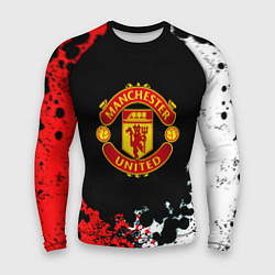 Рашгард мужской Манчестер Юнайтед краски абстрактные, цвет: 3D-принт