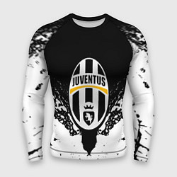 Рашгард мужской Ювентус краски всплеск текстура, цвет: 3D-принт