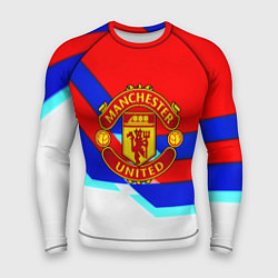 Рашгард мужской Манчестер Юнайтед полосы геометрия, цвет: 3D-принт