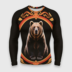 Мужской рашгард Медведь в орнаменте