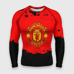 Рашгард мужской Манчестер Юнайтед краски брызги, цвет: 3D-принт