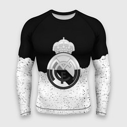 Мужской рашгард Реал Мадрид лого ночь текстура