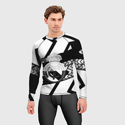 Рашгард мужской Реал Мадрид краски полосы, цвет: 3D-принт — фото 2