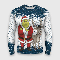 Мужской рашгард Шрек и Осел - новый год