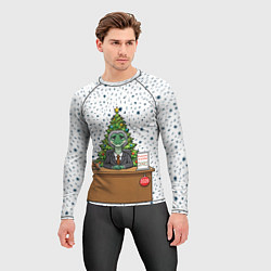 Рашгард мужской Я устал я ухожу - новогодний мем 2026, цвет: 3D-принт — фото 2