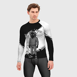 Рашгард мужской Окак - кот мем, цвет: 3D-принт — фото 2