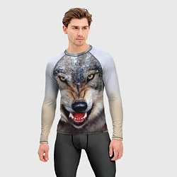 Рашгард мужской Взгляд волка, цвет: 3D-принт — фото 2