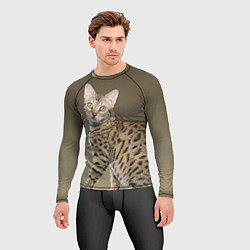 Рашгард мужской Пятнистый котик, цвет: 3D-принт — фото 2