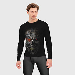 Рашгард мужской Terminator Skull, цвет: 3D-принт — фото 2