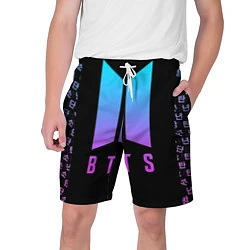 Шорты на шнурке мужские BTS: Neon Night, цвет: 3D-принт