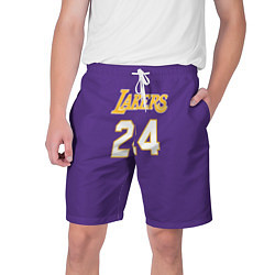 Шорты на шнурке мужские Los Angeles Lakers Kobe Brya, цвет: 3D-принт
