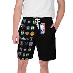 Шорты на шнурке мужские NBA Team Logos 2 цвета 3D-принт — фото 1