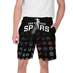 Шорты на шнурке мужские San Antonio Spurs 2, цвет: 3D-принт