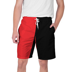 Шорты на шнурке мужские BLACK RED, цвет: 3D-принт
