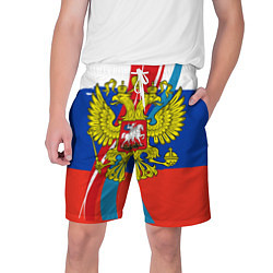 Шорты на шнурке мужские Герб России, цвет: 3D-принт