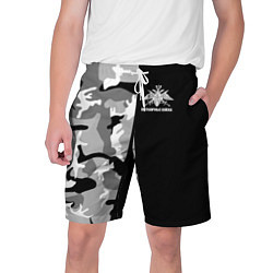 Шорты на шнурке мужские Пограничные Войска камуфляж, цвет: 3D-принт