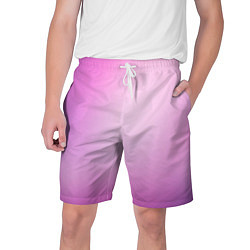 Шорты на шнурке мужские Нежный фиолет, цвет: 3D-принт