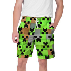 Шорты на шнурке мужские Minecraft, цвет: 3D-принт