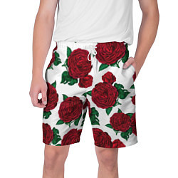 Шорты на шнурке мужские Винтажные розы, цвет: 3D-принт