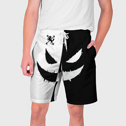 Шорты на шнурке мужские Черно-белая улыбка, BlackHorse, цвет: 3D-принт
