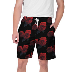 Шорты на шнурке мужские Роза, цвет: 3D-принт